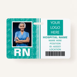 Medical Registered Nurse Photo ID Badge