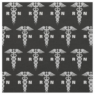Medical Registered Nurse Symbol Pattern Design Fabric