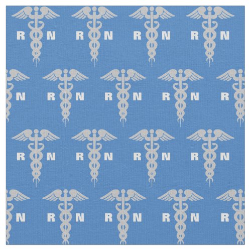 Medical Registered Nurse Symbol Pattern Design Fabric