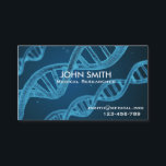 Medical researcher microbiologist scientist business card<br><div class="desc">A professional and stylish business card suitable for a scientist in the biology or medical field. This could include a medical researcher, microbiologist or medical scientist, lab technician or health professional. Features a DNA string in a blue color with cutomisable text</div>