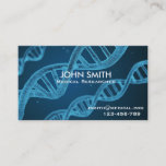 Medical researcher microbiologist scientist business card<br><div class="desc">A professional and stylish business card suitable for a scientist in the biology or medical field. This could include a medical researcher,  microbiologist or medical scientist,  lab technician or health professional. Features a DNA string in a blue color with cutomisable text</div>