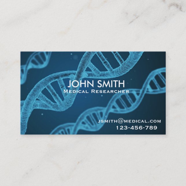 Medical researcher microbiologist scientist business card (Front)