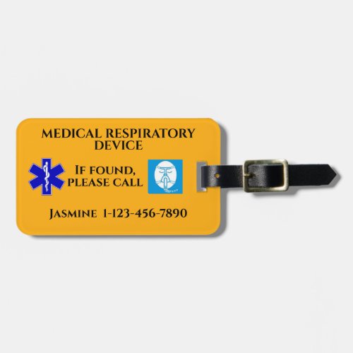 Medical Respiratory Device CPAP Machine Carry_On Luggage Tag