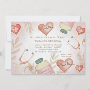 Medical Retirement Watercolor Invitation