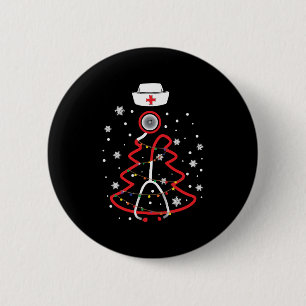 Medical RN NUrse, Merry Christmas Button