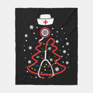 Medical RN NUrse, Merry Christmas Fleece Blanket