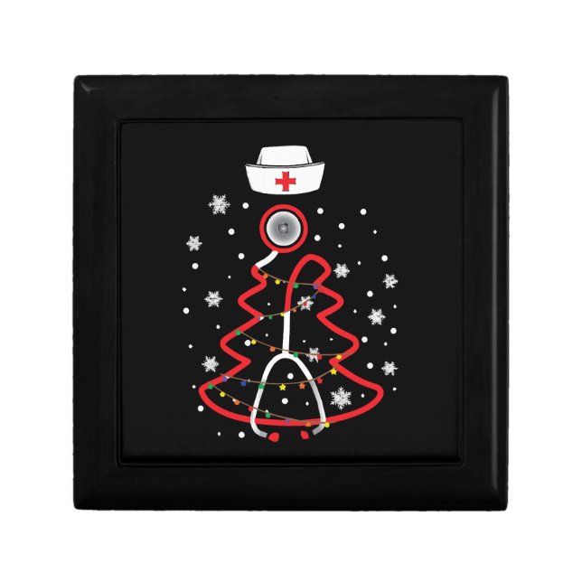 Medical RN NUrse, Merry Christmas Gift Box (Front)
