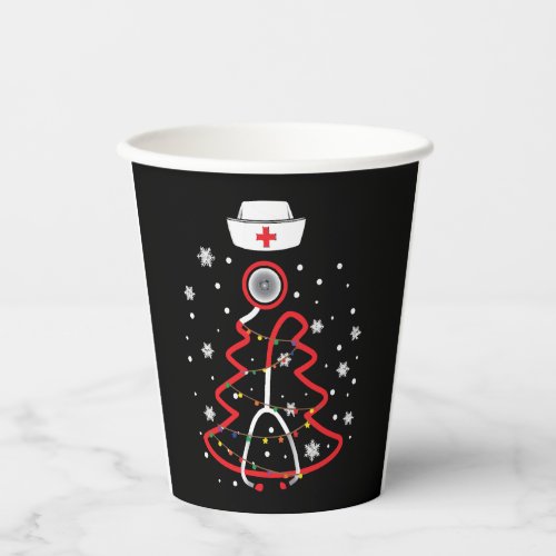 Medical RN NUrse Merry Christmas Paper Cups