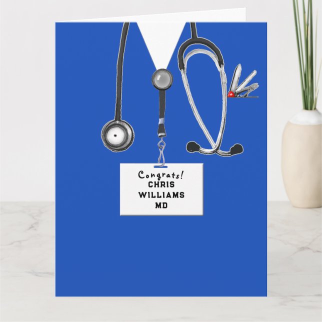 Medical School Doctor Graduation Card (Front)