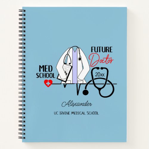 Medical School Future Doctor Name Year Hardcover Notebook