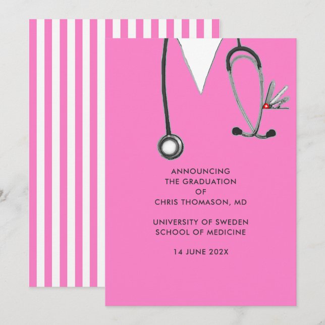 Medical School Graduation Announcement (Front/Back)