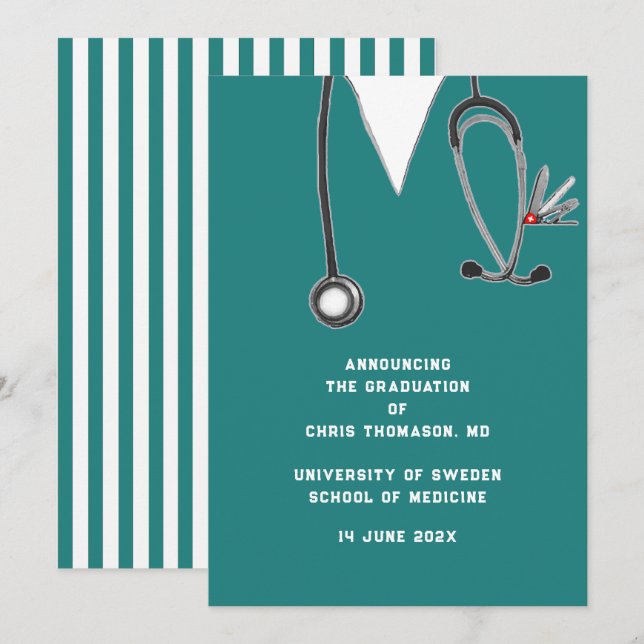 Medical School Graduation Announcement (Front/Back)