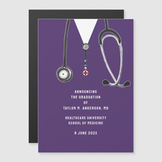 Medical School Graduation Announcement  (Front/Back)