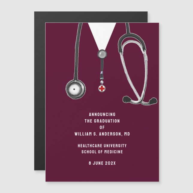 Medical School Graduation Announcement  (Front/Back)