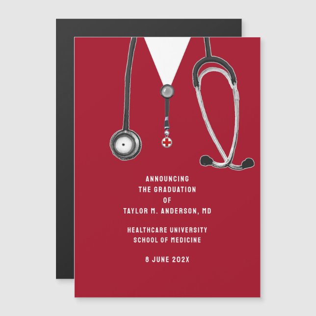 Medical School Graduation Announcement  (Front/Back)