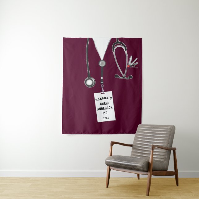 Medical School Graduation Banner Tapestry (In Situ)