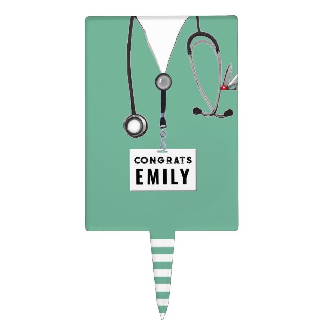 Medical School Graduation Cake Topper (Front)