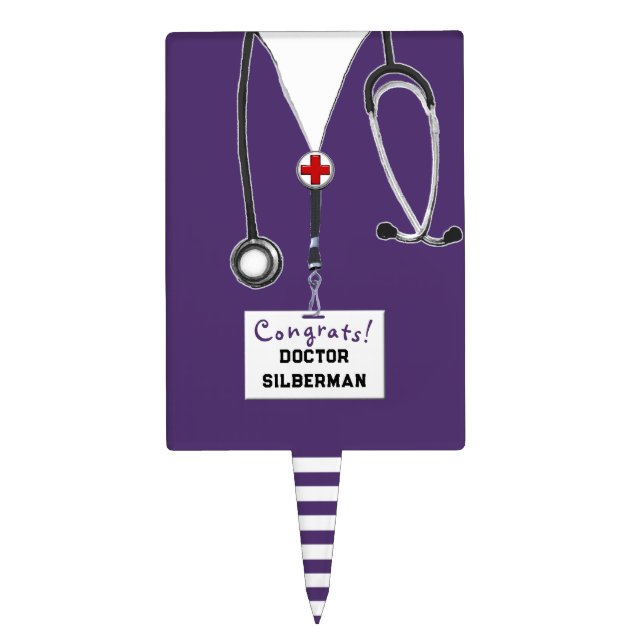 Medical School Graduation Cake Topper (Front)