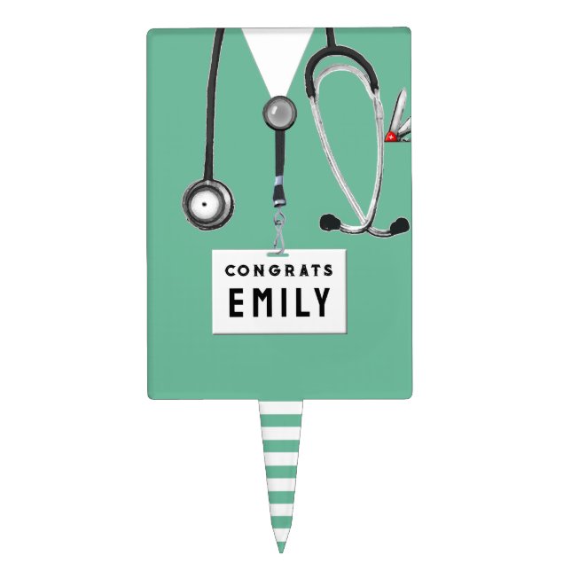 Medical School Graduation Cake Topper (Front)