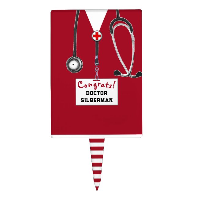 Medical School Graduation Cake Topper (Front)