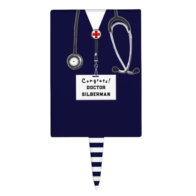 Medical School Graduation Cake Topper (Front)