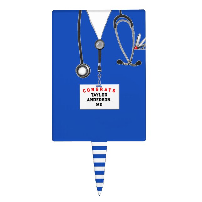 Medical School Graduation Cake Topper (Front)