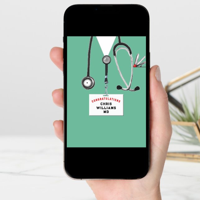 Medical School Graduation Card (Front Digital)
