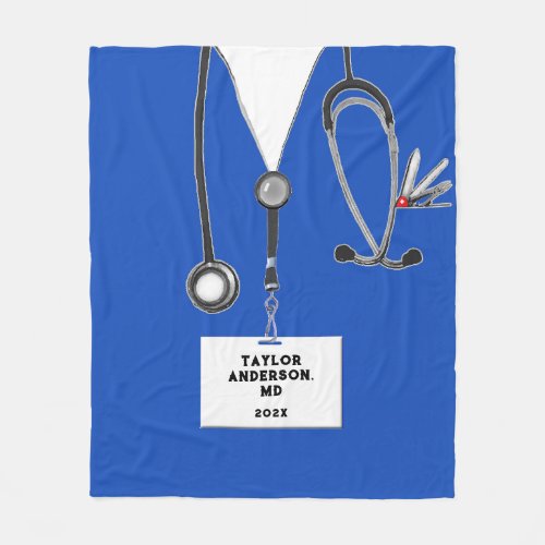 Medical School Graduation Grad Fleece Blanket