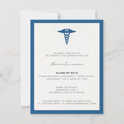 Medical School Graduation Invitation _ Letterpress