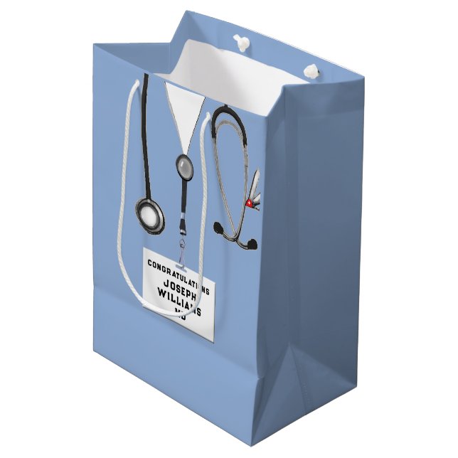 Medical School Graduation Medium Gift Bag (Front Angled)