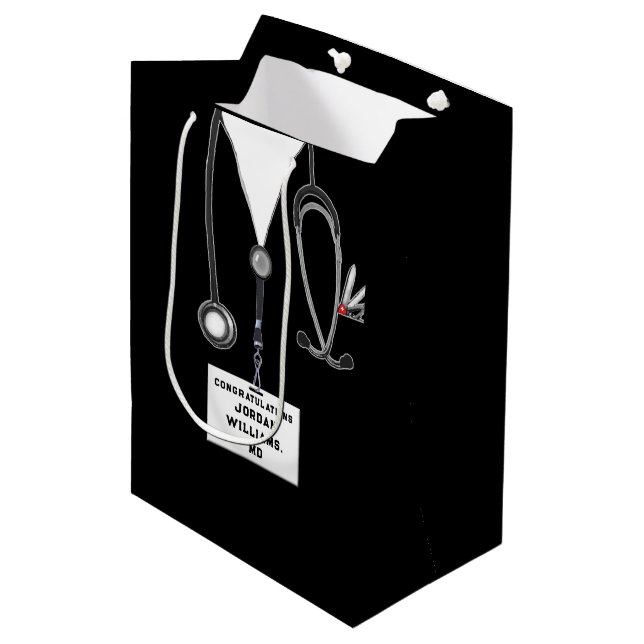 Medical School Graduation Medium Gift Bag (Front Angled)