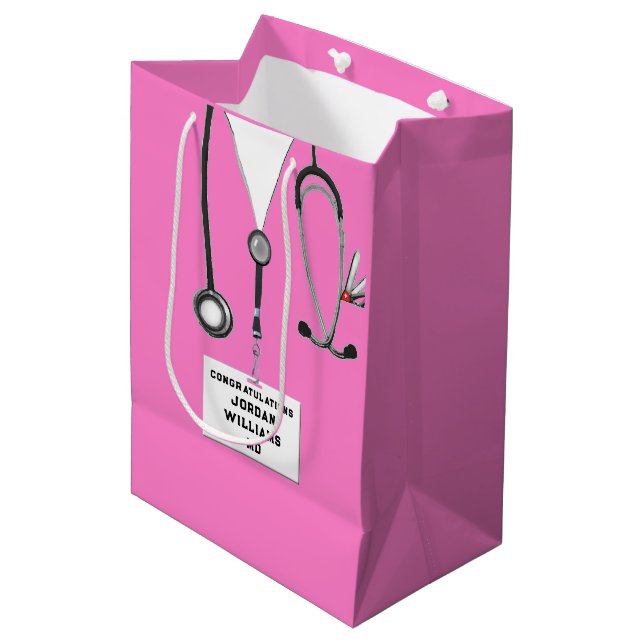 Medical School Graduation Medium Gift Bag (Front Angled)