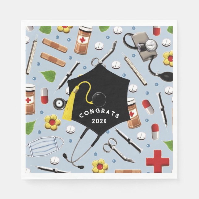 Medical School Graduation Napkins (Front)