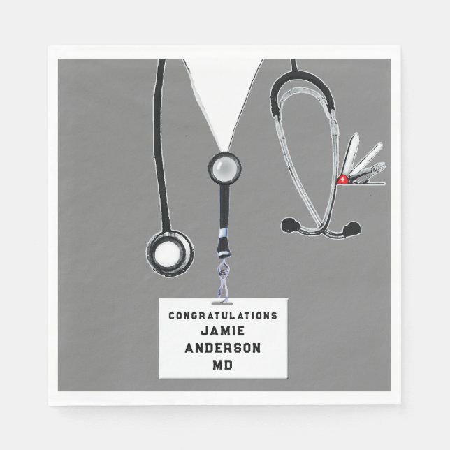 Medical School Graduation Napkins (Front)