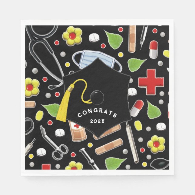 Medical School Graduation Napkins (Front)