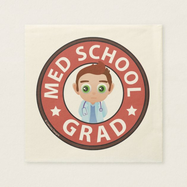 Medical School Graduation Paper Napkin