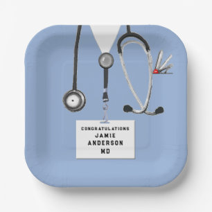 Medical School Graduation Paper Plate