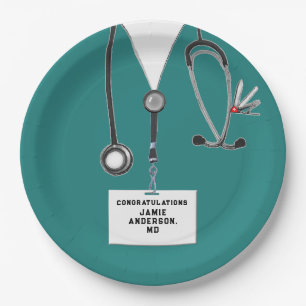 Medical School Graduation Paper Plate