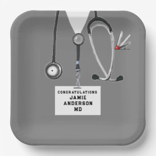 Medical School Graduation Paper Plates