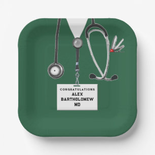 Medical School Graduation Paper Plates