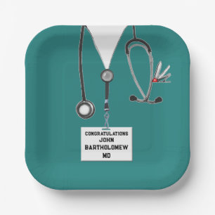 Medical School Graduation Paper Plates