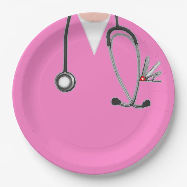 Medical School Graduation Paper Plates (Front)
