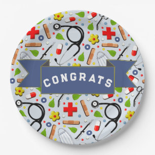 Medical School Graduation Paper Plates