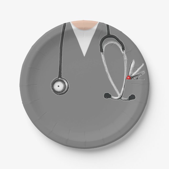Medical School Graduation Paper Plates (Front)