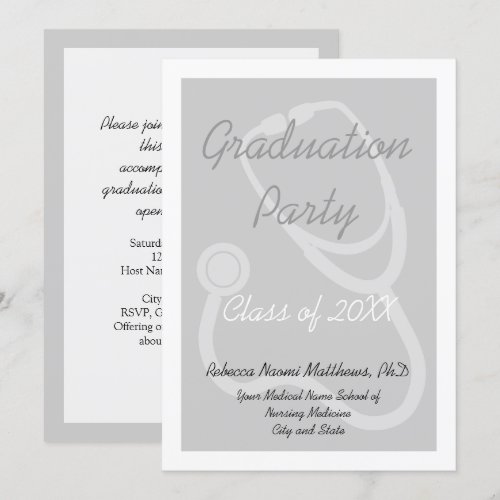 Medical School Graduation Party Invitation