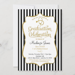 Medical School Graduation Party Invitation Doctor