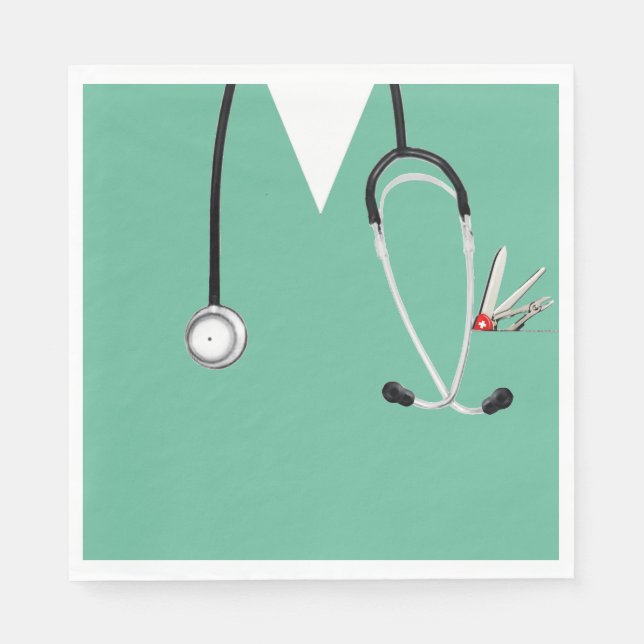 Medical School Graduation Party Napkins (Front)