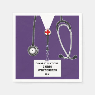 Medical School Graduation Party Napkins