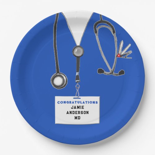 Medical School Graduation Party Paper Plate