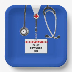 Medical School Graduation Party Paper Plates